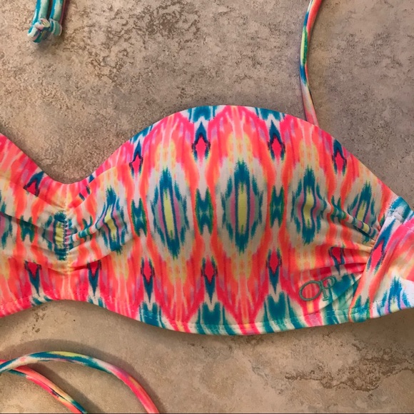 Ocean Pacific Push Up Bikini Swim Top Size Medium Aztec Print - Picture 9 of 16